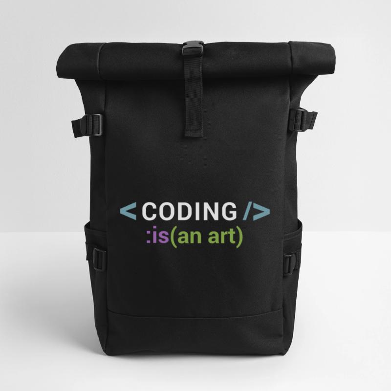 Coder est un art Sac à dos roll top