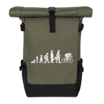 Évolution d’un cycliste - Sac à dos roll top - olive/noir - Devant
