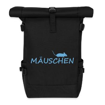 MÄUSCHEN - Rolltop Rucksack - Schwarz - Vorne