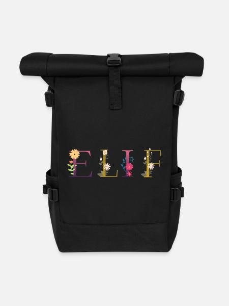 Elif - Rolltop Rucksack - Schwarz