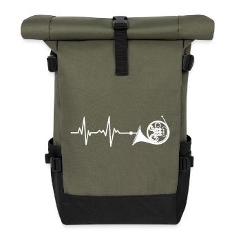 Sea Music Trumpet - Roll Top Backpack - olive/black - Front