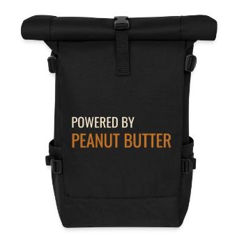 Alimenté par du beurre de cacahuète - Sac à dos roll top - noir - Devant
