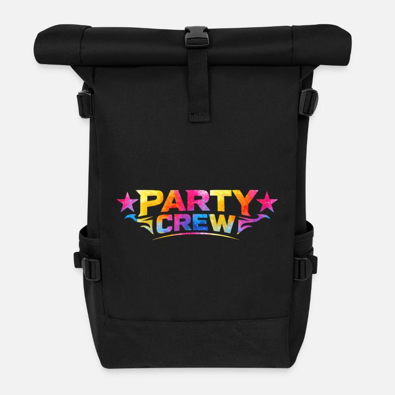 Équipe de fête - Sac à dos roll top - noir