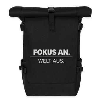  Erfolg, Fokus, Vertrauen - Rolltop Rucksack - Schwarz - Vorne