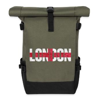 Londres, Angleterre - Sac à dos roll top - olive/noir - Devant