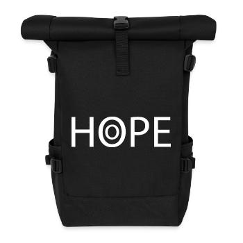 HOPE white - Roll Top Backpack - black - Front