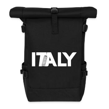 Italien Schiefer Turm von Pisa Italiener Italien - Rolltop Rucksack - Schwarz - Vorne