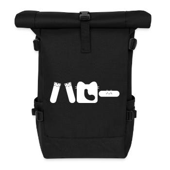 Hallo Katze auf Japanisch - Rolltop Rucksack - Schwarz - Vorne
