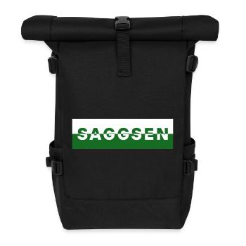 Saggsen / Sachsen - Rolltop Rucksack - Schwarz - Vorne