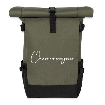 Chaos in progress | Greysoul Thoughts - Roll Top Backpack - olive/black - Front