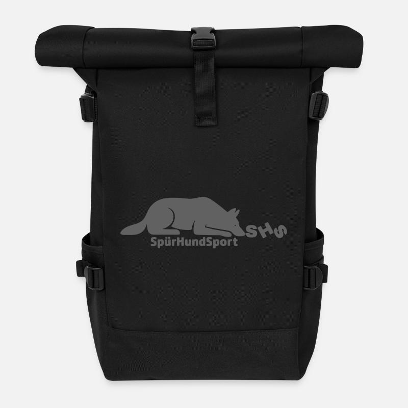 SHS logo grey - Roll Top Backpack - black
