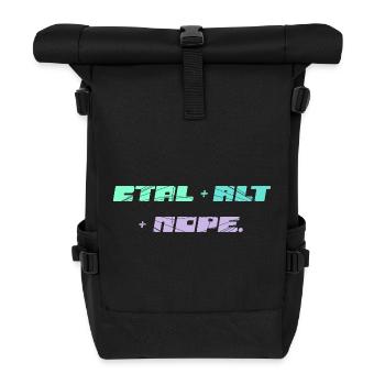CTRL ALT NOPE - IT Motiv - Rolltop Rucksack - Schwarz - Vorne