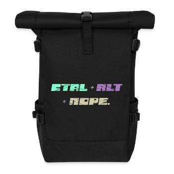 CTRL ALT Nope - Rolltop Rucksack - Schwarz - Vorne