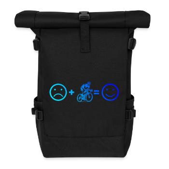 Klare Roadbike Botschaft - Rolltop Rucksack - Schwarz - Vorne