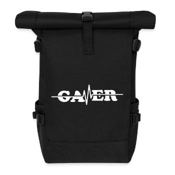 ECG à impulsions gamer - Sac à dos roll top - noir - Devant