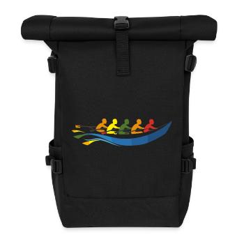 Look comique de l’équipe d’aviron - Sac à dos roll top - noir - Devant