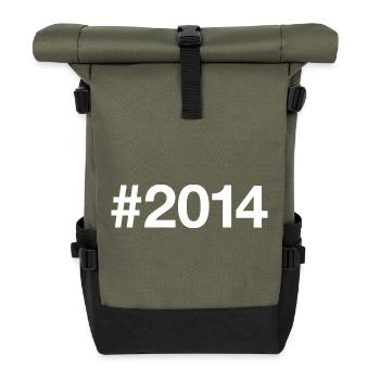 2014 Hashtag 12 Years 12th Birthday - Roll Top Backpack - olive/black - Front