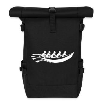 Rowing Team Cartoon Style - Roll Top Backpack - black - Front