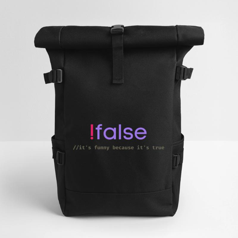 Ifalse Funny Coder Programming Pun Roll Top Backpack