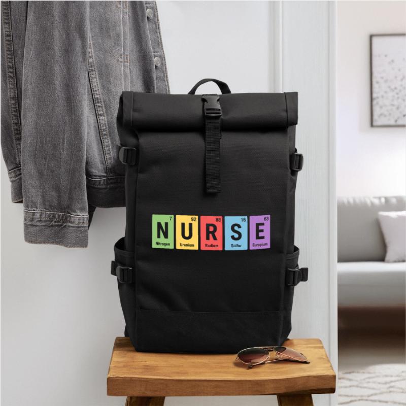 Couleurs des éléments de conception du bloc d’infirmières Sac à dos roll top