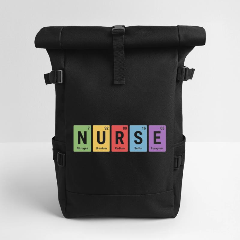Couleurs des éléments de conception du bloc d’infirmières Sac à dos roll top