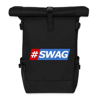 SWAG Block Colors Hashtag - Roll Top Backpack - black - Front