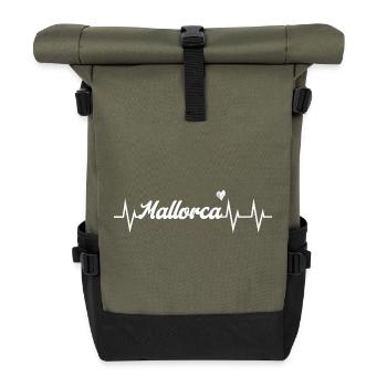 Heartbeat Mallorca - Rolltop Rucksack - Olive/Schwarz - Vorne