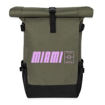 Miami Soccer Passion - Rolltop Rucksack - Olive/Schwarz - Vorne