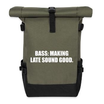 Bass: Late Sound gut klingen lassen - Rolltop Rucksack - Olive/Schwarz - Vorne