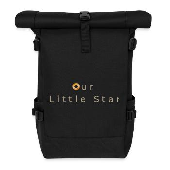 Notre Petite Étoile - Design minimaliste pour bébé - Sac à dos roll top - noir - Devant