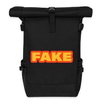 Faux - Sac à dos roll top - noir - Devant
