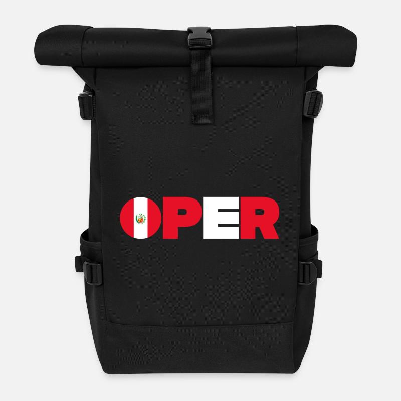 Peru - Rolltop Rucksack - Schwarz