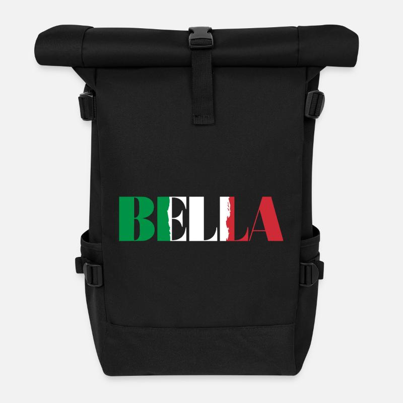 Bella Italia - Sac à dos roll top - noir