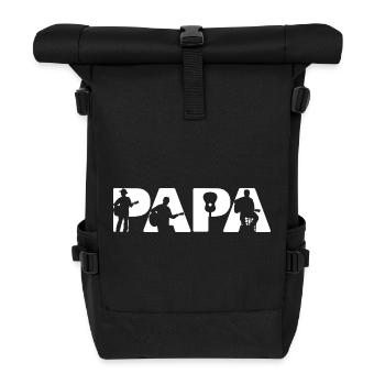 Papa Guitariste Silhouette du musicien acoustique - Sac à dos roll top - noir - Devant