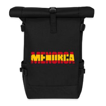 Menorca Flagge Spanien - Rolltop Rucksack - Schwarz - Vorne