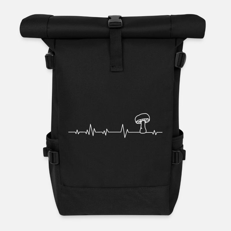 Pilz Pilze Steinpilz - Rolltop Rucksack - Schwarz
