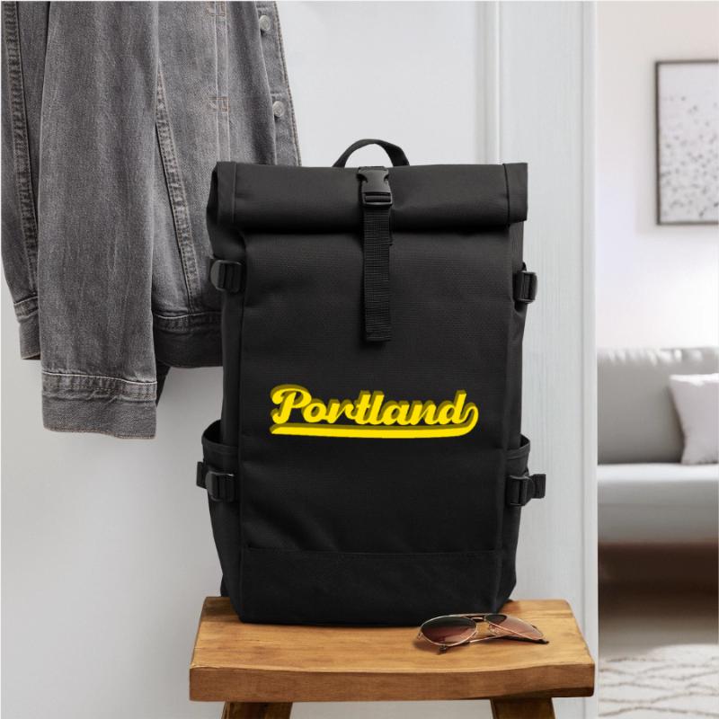 Portland Rétro Script Sac à dos roll top