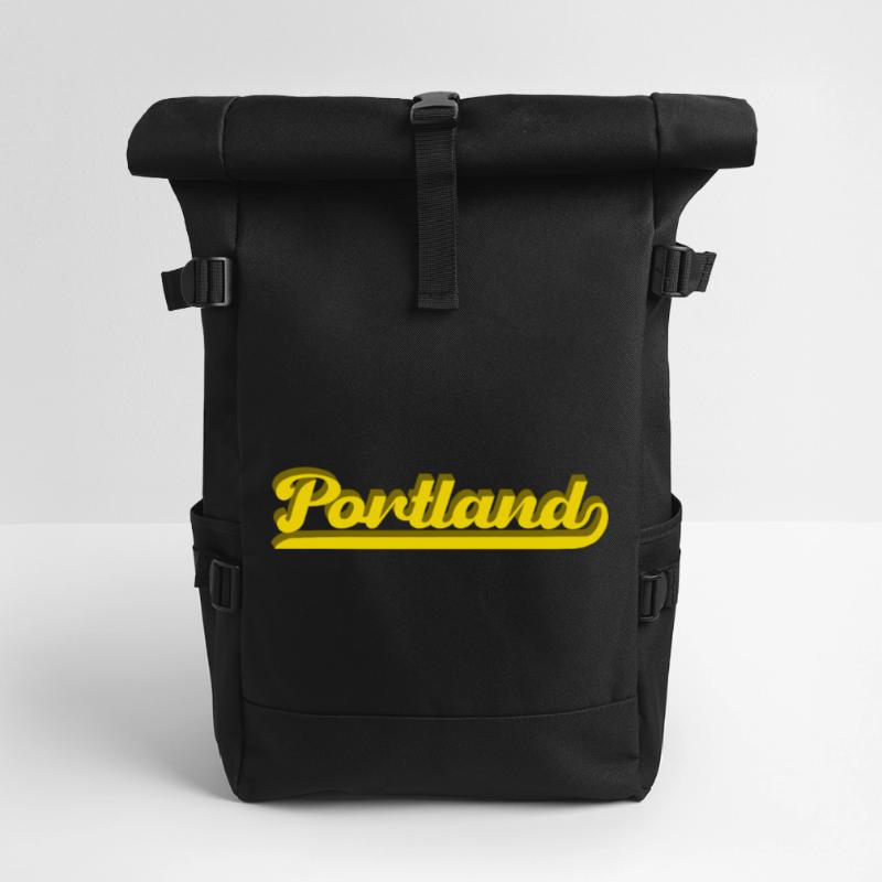 Portland Rétro Script Sac à dos roll top