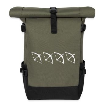 Croquis de tir à l’arc - Sac à dos roll top - olive/noir - Devant