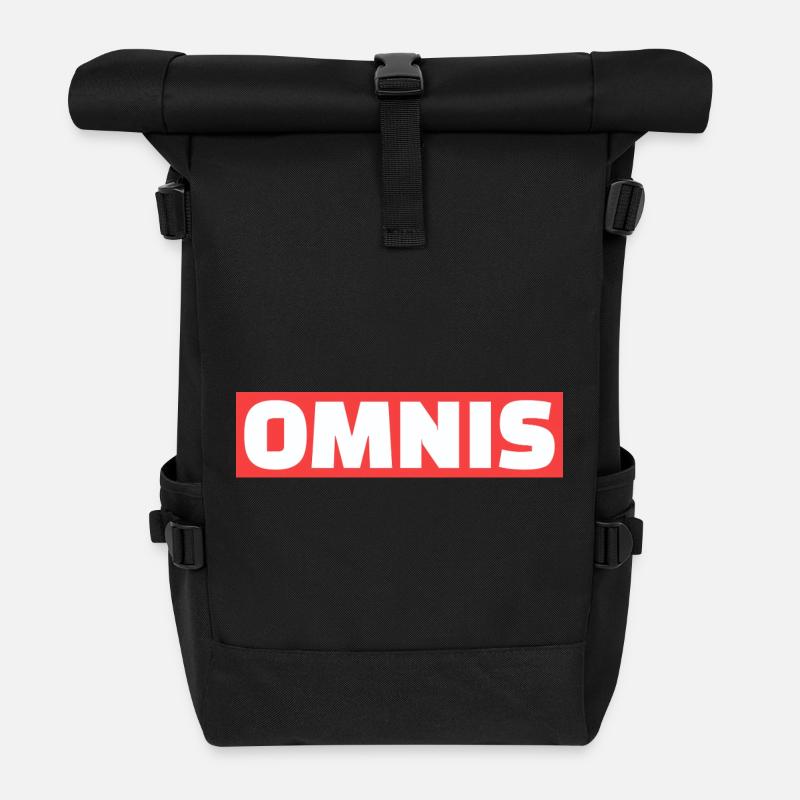 omnis - Roll Top Backpack - black