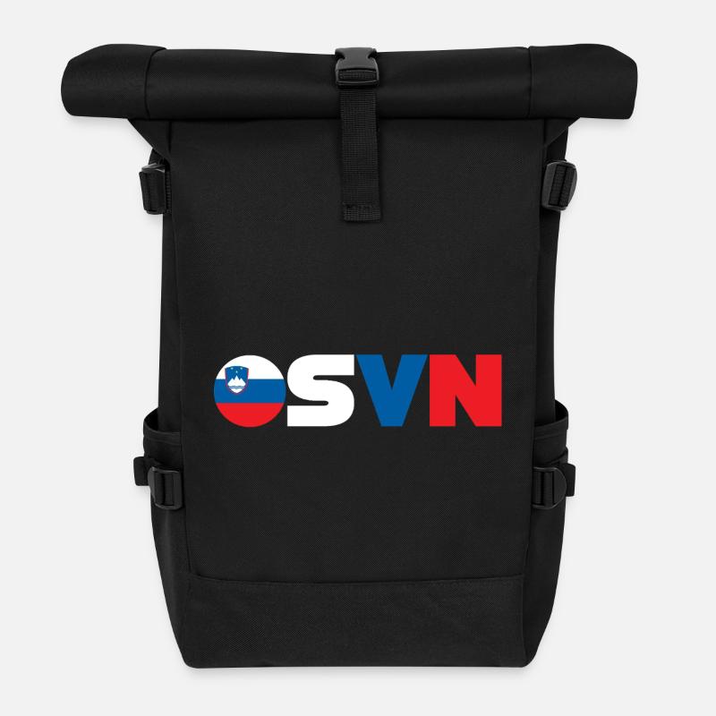 Slowenien - Rolltop Rucksack - Schwarz