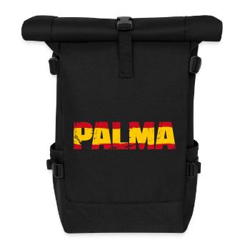 Palma Flagge Spanien - Rolltop Rucksack - Schwarz - Vorne