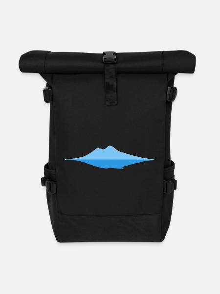 Neapel, Vesuv - Rolltop Rucksack - Schwarz