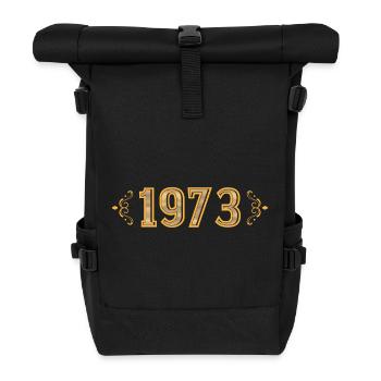 Legende seit 1973 retro 1973 - Rolltop Rucksack - Schwarz - Vorne