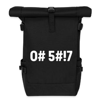 Oh Shit Coded - Roll Top Backpack - black - Front