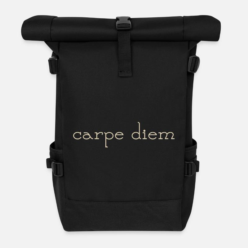 carpe diem - Rolltop Rucksack - Schwarz