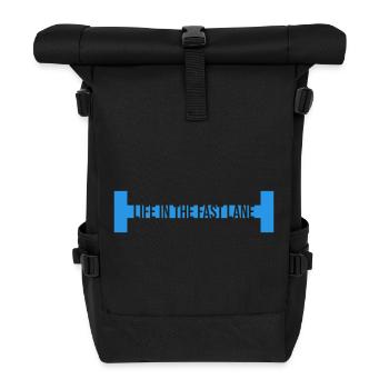 La vie dans la piscine flottante à toute vitesse, drôle de diction - Sac à dos roll top - noir - Devant