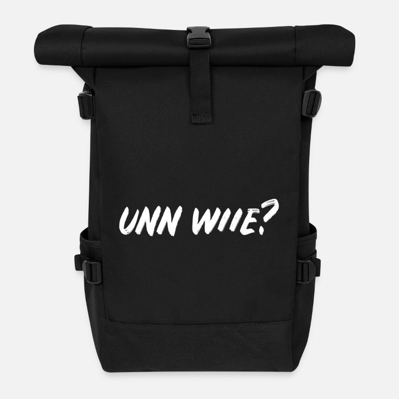 Unn Wiie? - Rolltop Rucksack - Schwarz