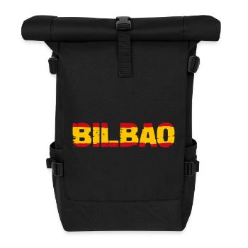 Bilbao Flagge Spanien - Rolltop Rucksack - Schwarz - Vorne