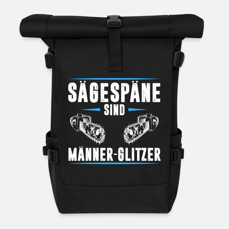 SÄGESPÄNE SIND MÄNNER GLITZER - Rolltop Rucksack - Schwarz